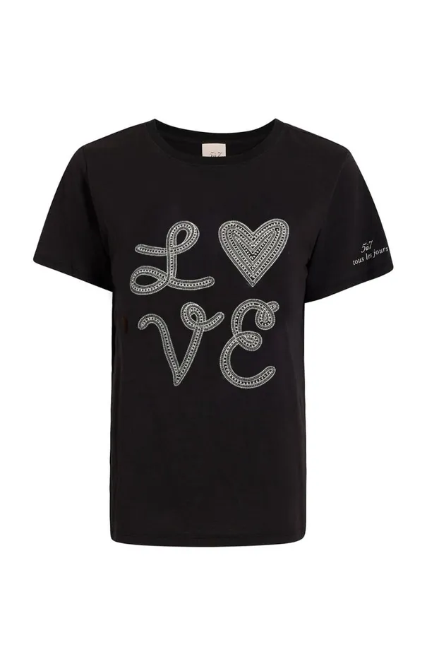 Shop Love Heart Tee Blackplaster Cinq Sept Tees