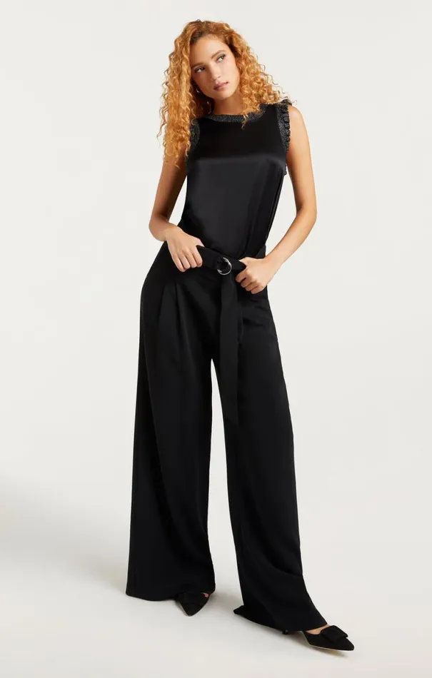 Shop Lurex Lenore Top Blacksilver Cinq Sept Tank Tops and Camisoles