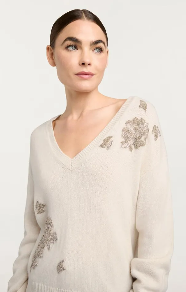 Shop Maybelline Pullover Ivorysilver Cinq Sept Sweaters and Knits
