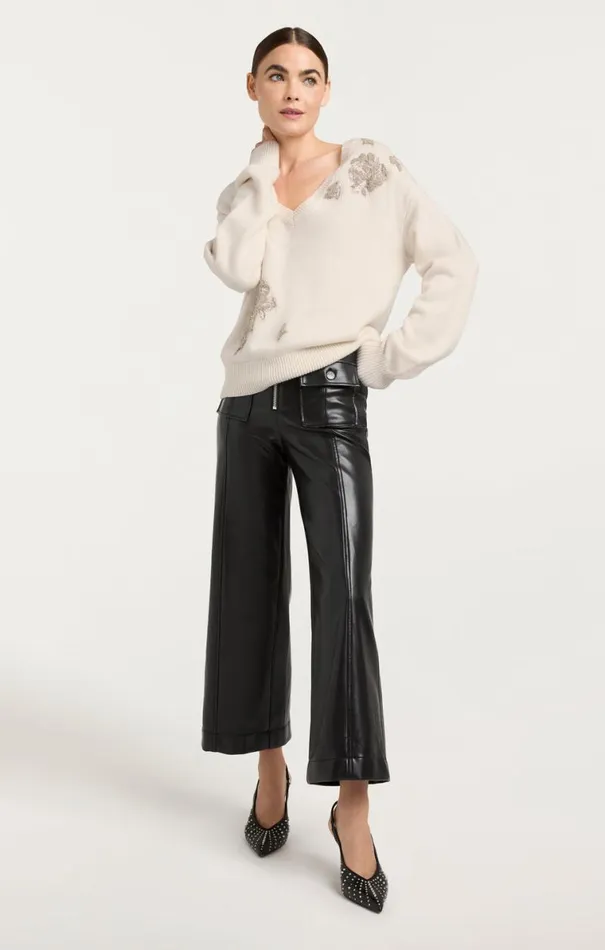 Shop Maybelline Pullover Ivorysilver Cinq Sept Sweaters and Knits