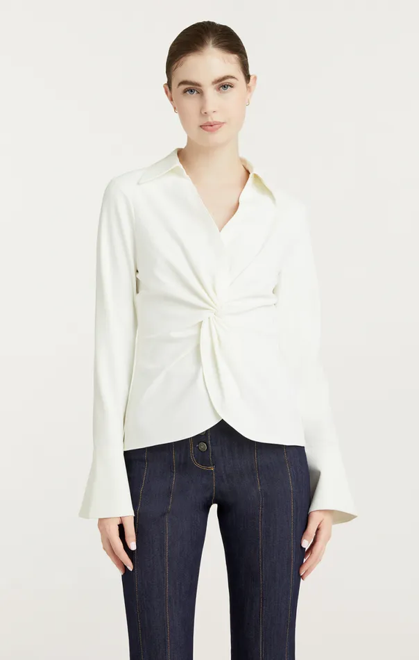 Shop Mckenna Top Ivory Cinq Sept Long Sleeve Tops