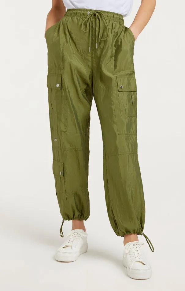 Shop Nitsan Parachute Pant Olive Green Cinq Sept Pants