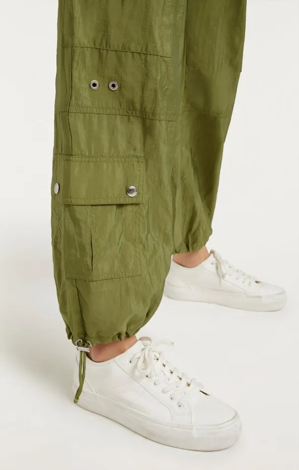Shop Nitsan Parachute Pant Olive Green Cinq Sept Pants