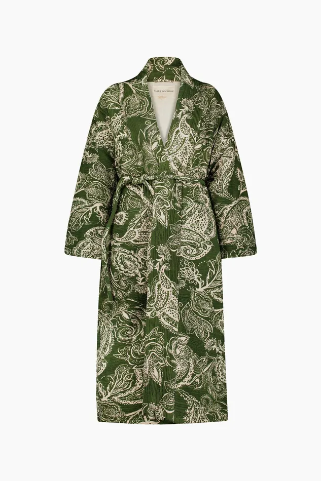 Shop Outerwear Mara Hoffman Kathya Coat Green