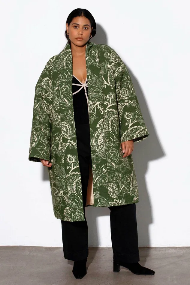 Shop Outerwear Mara Hoffman Kathya Coat Green Shop Outerwear Mara Hoffman Kathya Coat Green
