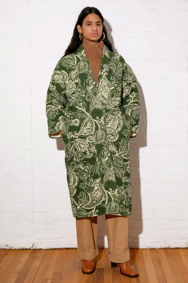 Shop Outerwear Mara Hoffman Kathya Coat Green Shop Outerwear Mara Hoffman Kathya Coat Green