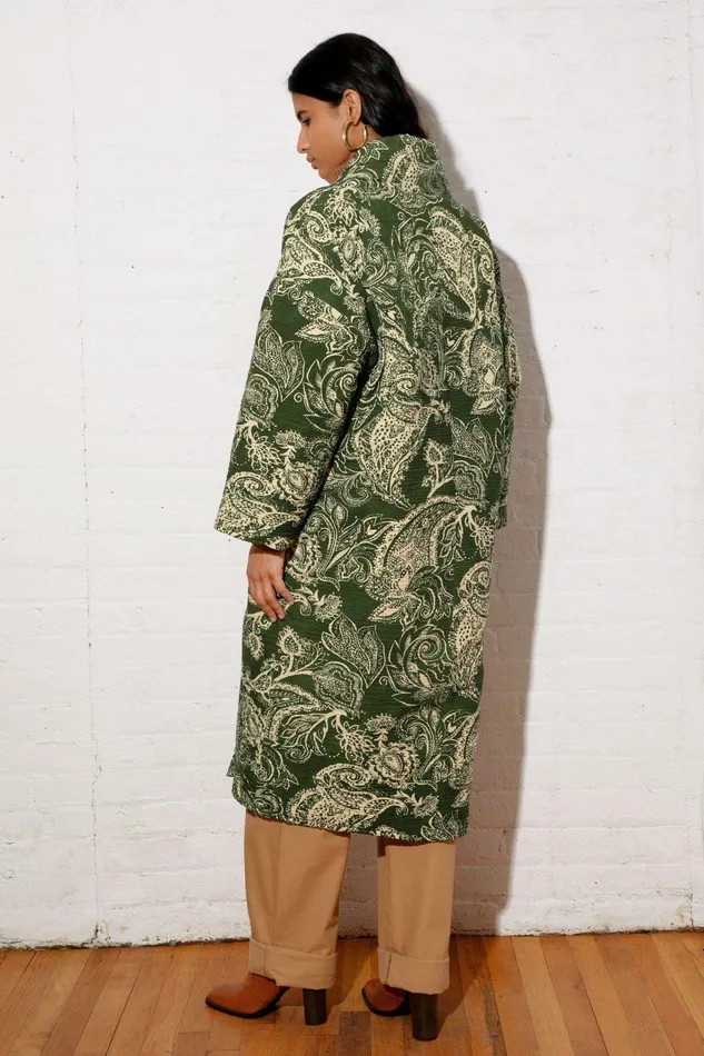 Shop Outerwear Mara Hoffman Kathya Coat Green Shop Outerwear Mara Hoffman Kathya Coat Green