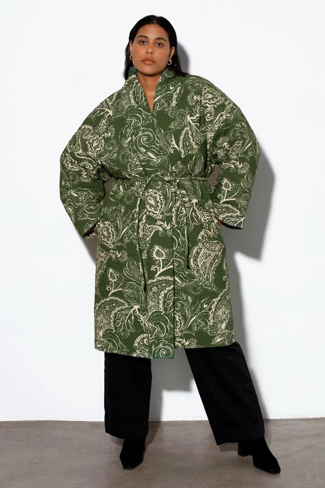 Shop Outerwear Mara Hoffman Kathya Coat Green Shop Outerwear Mara Hoffman Kathya Coat Green