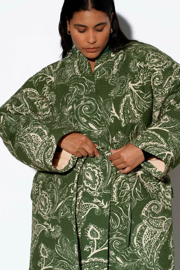 Shop Outerwear Mara Hoffman Kathya Coat Green Shop Outerwear Mara Hoffman Kathya Coat Green