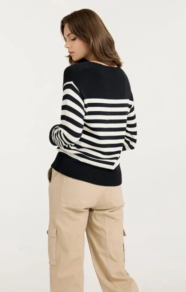 Shop Paris Is Love Pullover Blackivory Cinq Sept Sweaters and Knits