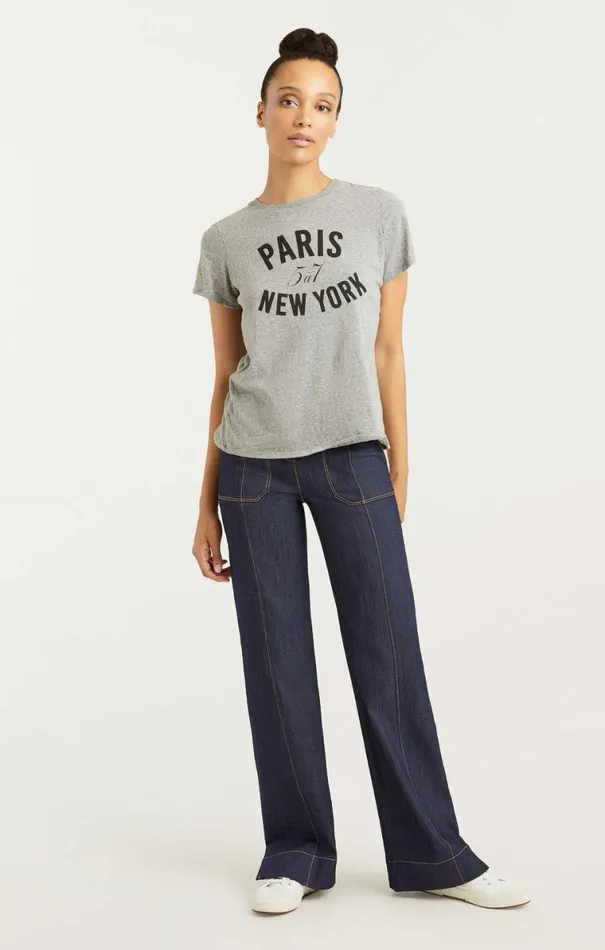 Shop Paris New York Tee Heather Greyblack Cinq Sept Tees