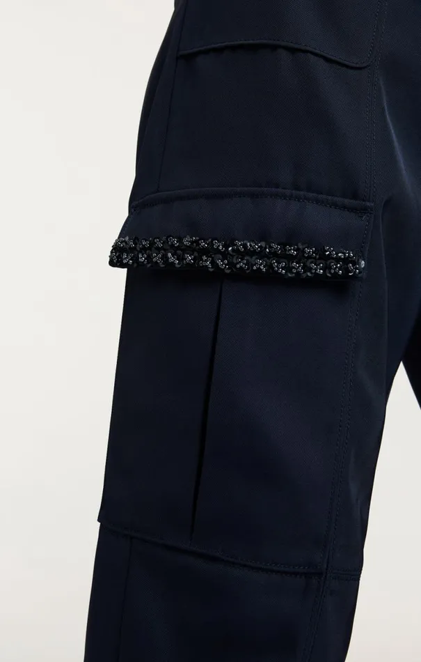Shop Porsha Pant Navy Cinq Sept Pants