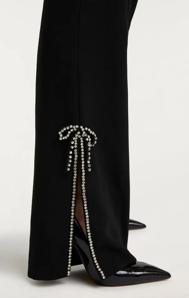 Shop Rhinestone Bow Kali Pant Black Cinq Sept Pants