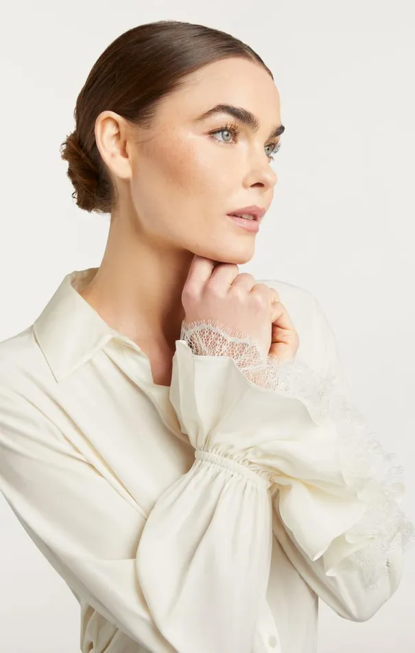 Shop Roxie Top Ivoryivory Cinq Sept Long Sleeve Tops