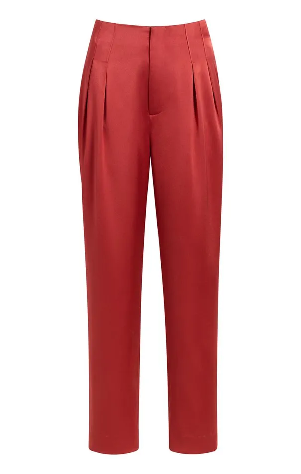 Shop Satin Ruthy Pant Sumac Cinq Sept Pants