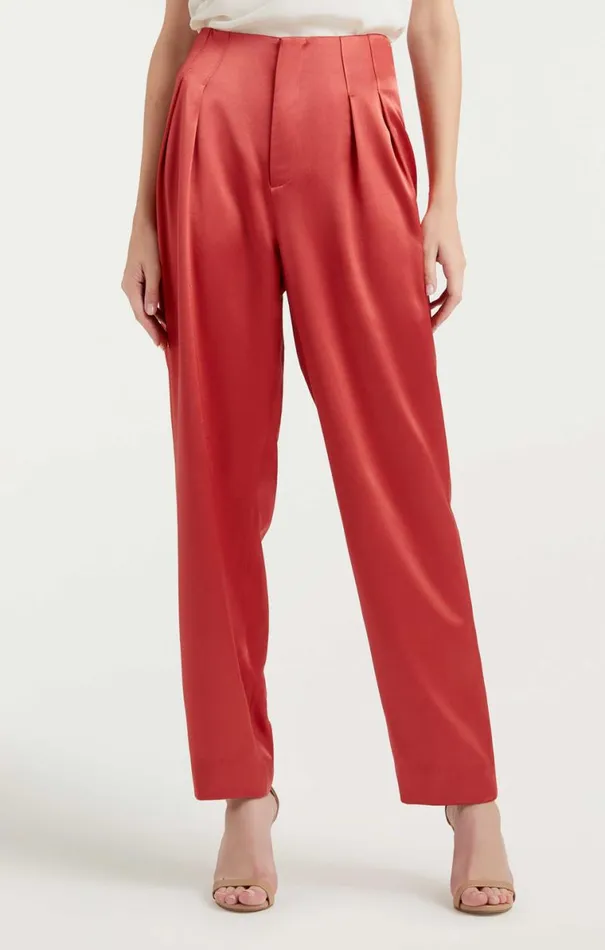 Shop Satin Ruthy Pant Sumac Cinq Sept Pants
