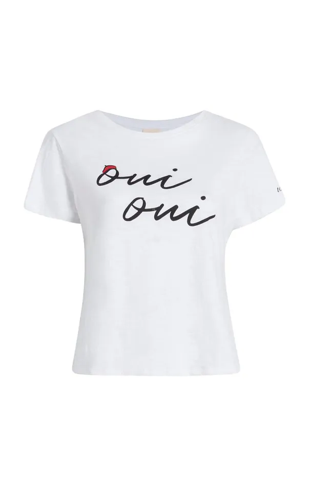 Shop Shrunken Oui Oui Tee Whiteblack Cinq Sept Tees