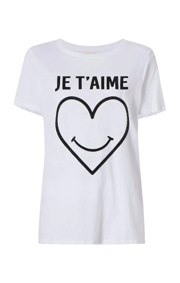 Shop Smiling Heart Tee White Cinq Sept Tees