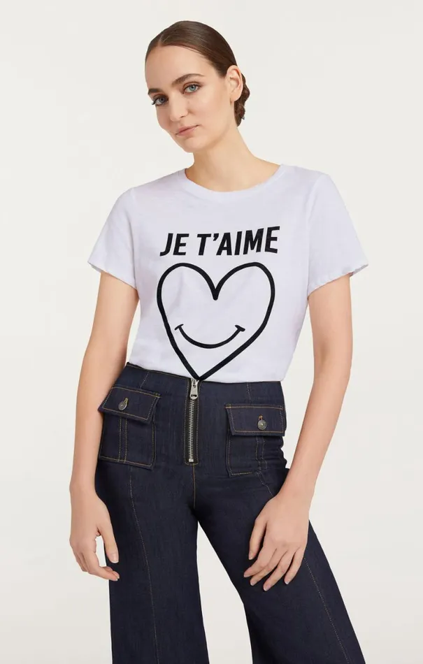 Shop Smiling Heart Tee White Cinq Sept Tees