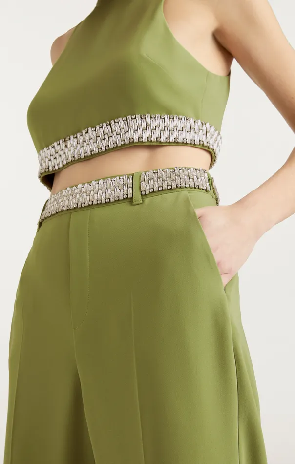 Shop Stacked Jewelry Embellished Collins Pant Moss Cinq Sept Pants