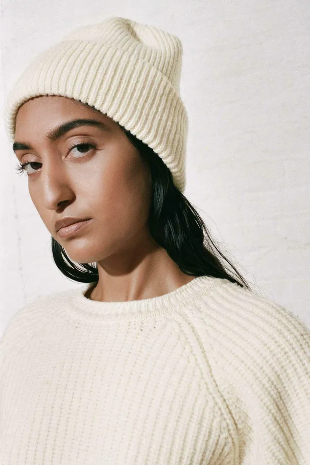 Shop Sweaters and Knits Mara Hoffman Jacq Beanie Natural Shop Sweaters and Knits Mara Hoffman Jacq Beanie Natural
