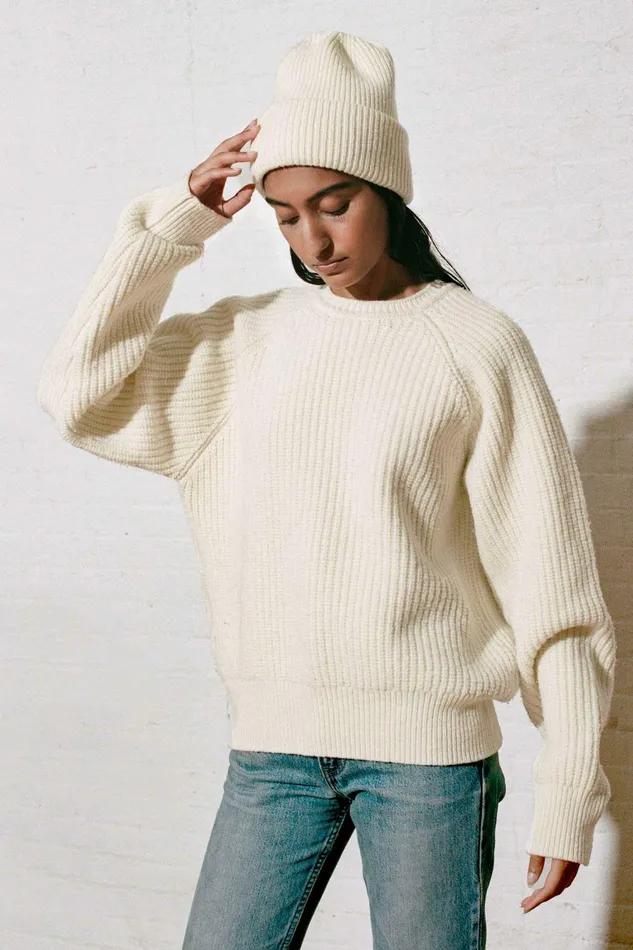 Shop Sweaters and Knits Mara Hoffman Jacq Beanie Natural Shop Sweaters and Knits Mara Hoffman Jacq Beanie Natural