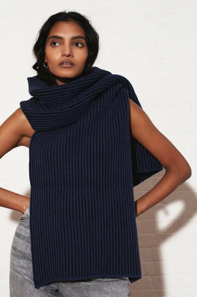 Shop Sweaters and Knits Mara Hoffman Lou Scarf Blue Shop Sweaters and Knits Mara Hoffman Lou Scarf Blue