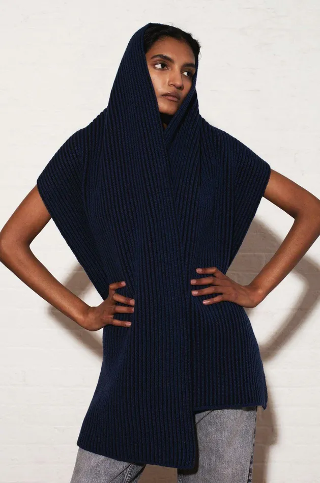 Shop Sweaters and Knits Mara Hoffman Lou Scarf Blue Shop Sweaters and Knits Mara Hoffman Lou Scarf Blue