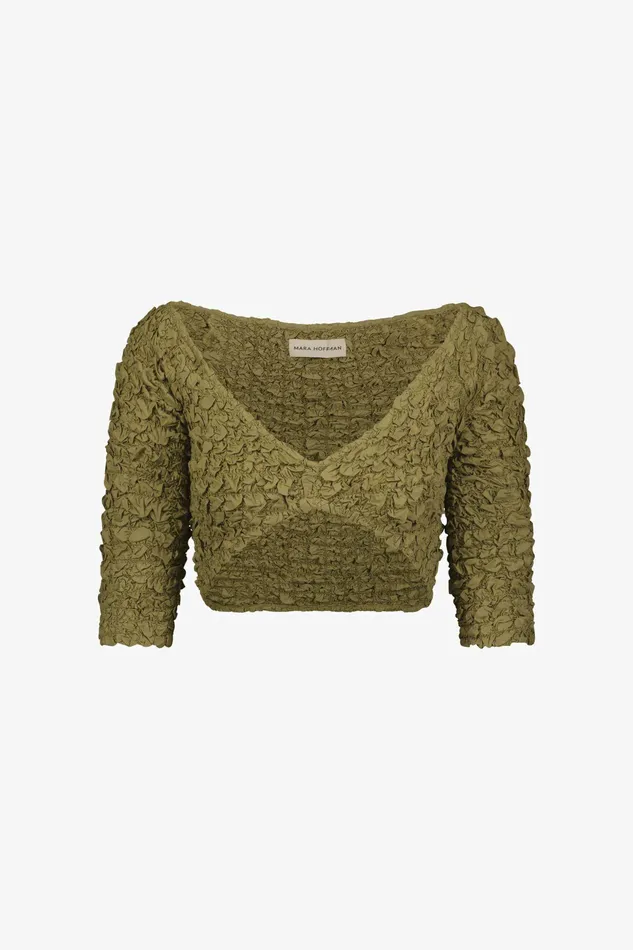 Shop Tops Mara Hoffman Aja Top Green
