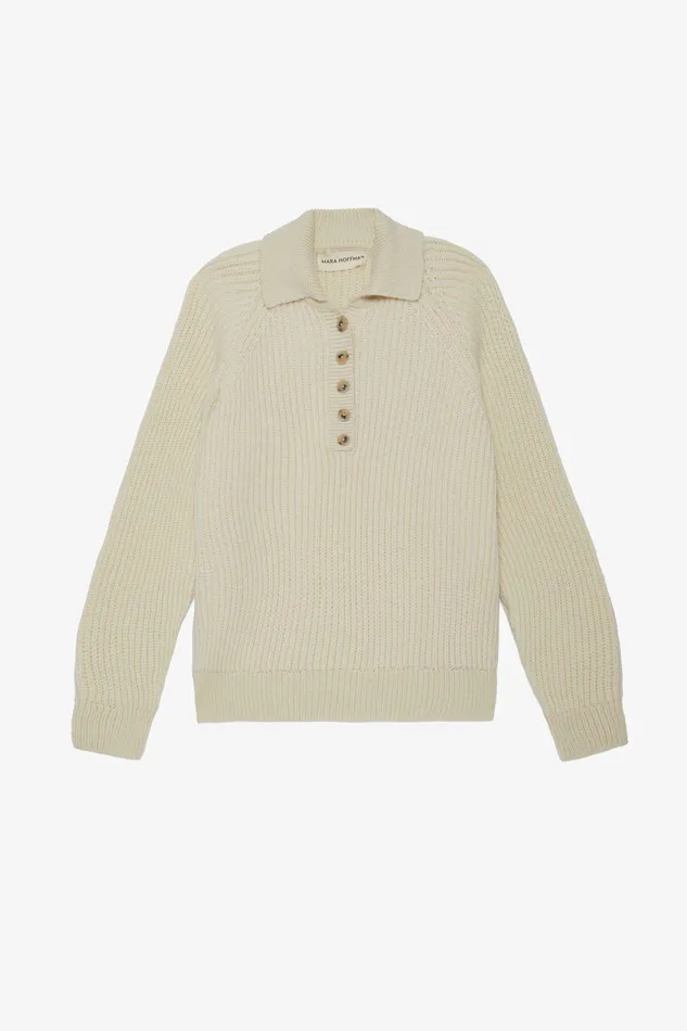 Shop Tops Mara Hoffman Juliana Sweater Natural