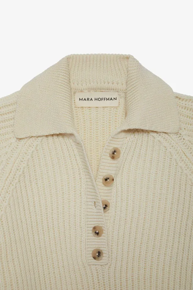 Shop Tops Mara Hoffman Juliana Sweater Natural Shop Tops Mara Hoffman Juliana Sweater Natural