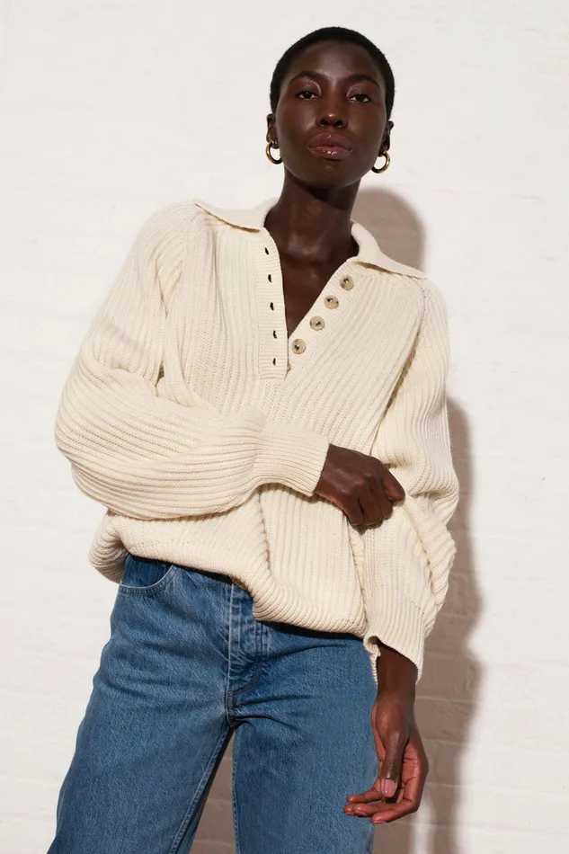 Shop Tops Mara Hoffman Juliana Sweater Natural Shop Tops Mara Hoffman Juliana Sweater Natural