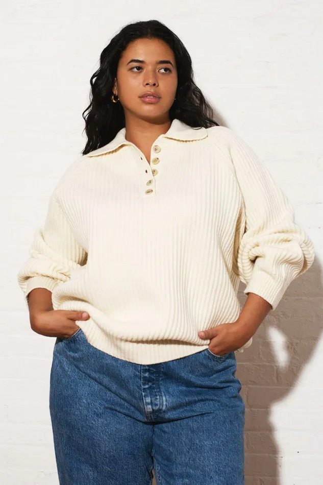 Shop Tops Mara Hoffman Juliana Sweater Natural Shop Tops Mara Hoffman Juliana Sweater Natural