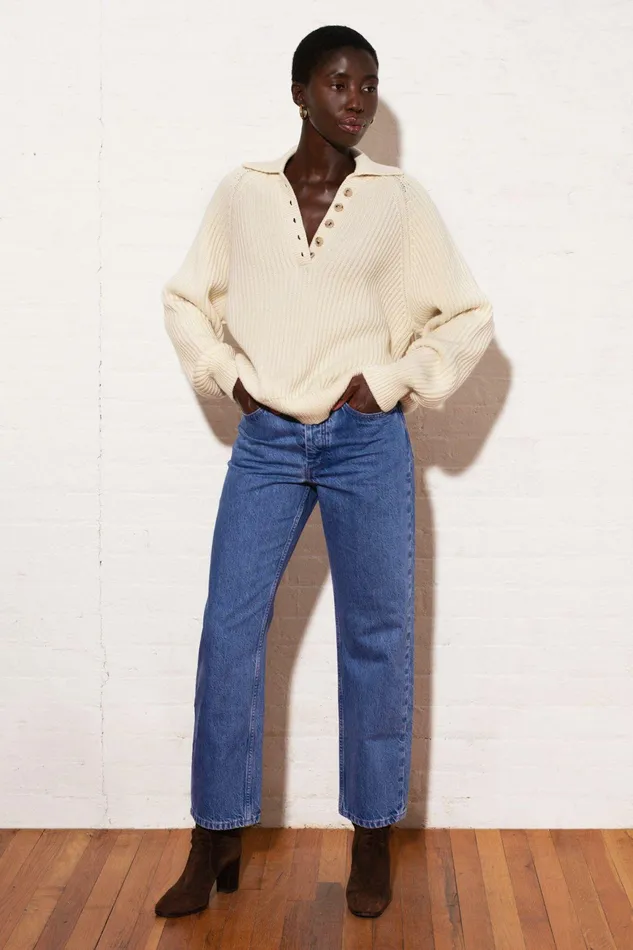 Shop Tops Mara Hoffman Juliana Sweater Natural Shop Tops Mara Hoffman Juliana Sweater Natural