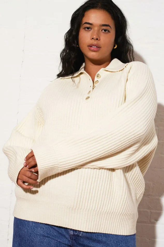 Shop Tops Mara Hoffman Juliana Sweater Natural Shop Tops Mara Hoffman Juliana Sweater Natural