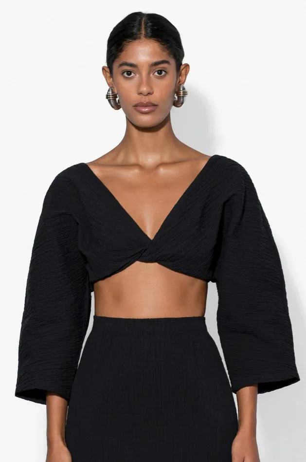 Shop Tops Mara Hoffman Justine Top Black Shop Tops Mara Hoffman Justine Top Black