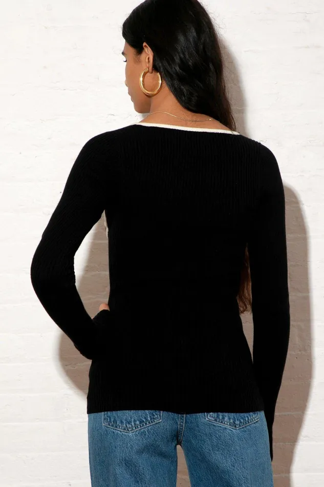 Shop Tops Mara Hoffman Naida Sweater Black Shop Tops Mara Hoffman Naida Sweater Black
