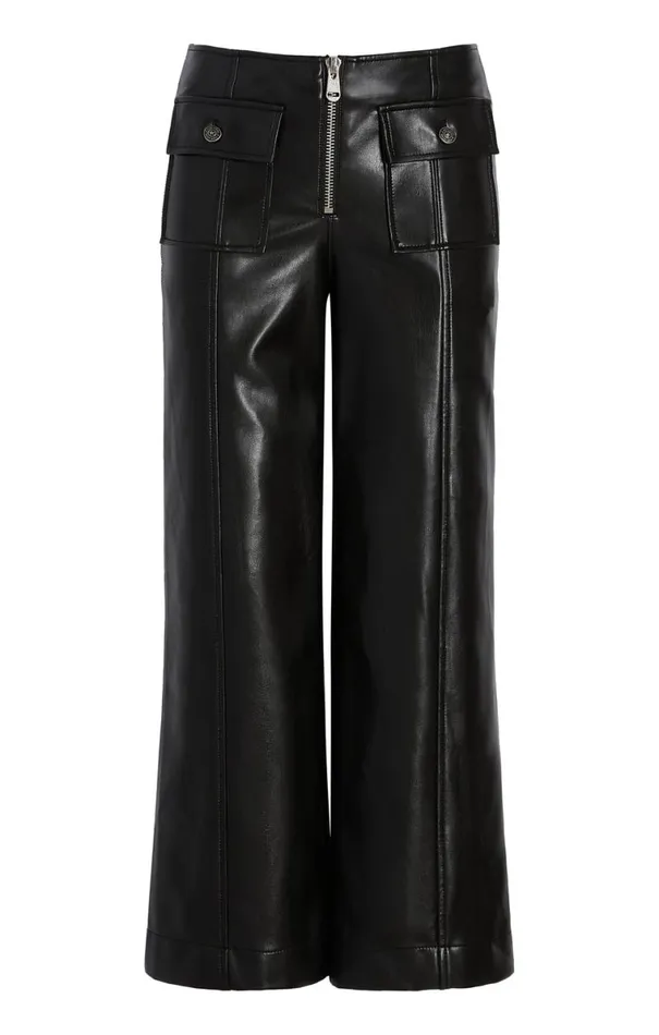 Shop Vegan Leather Azure Pant Black Cinq Sept Pants