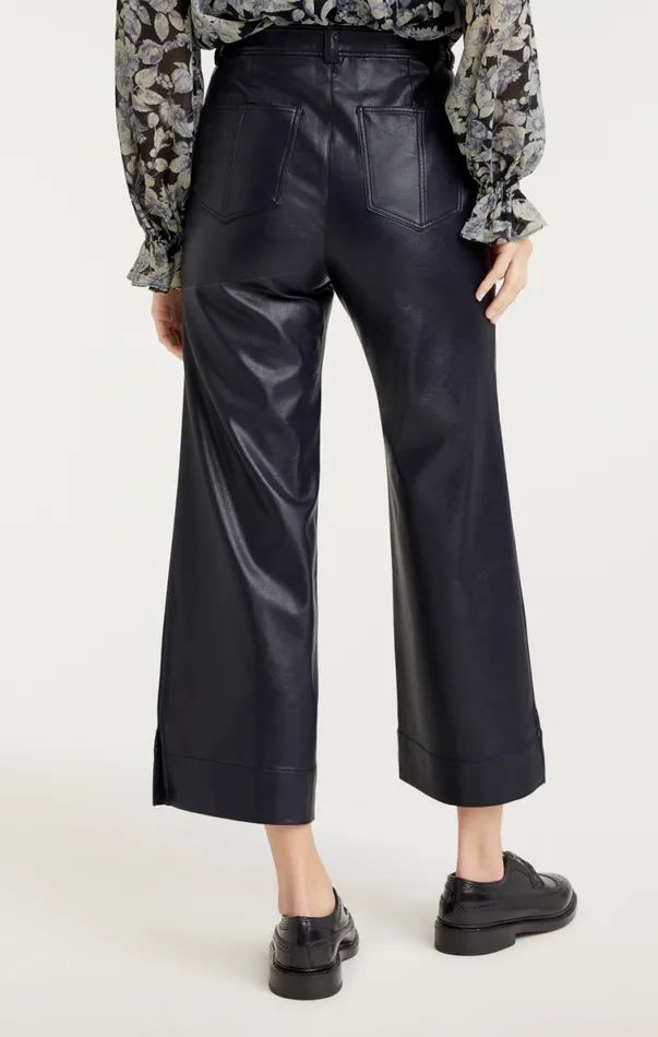 Shop Vegan Leather Benji Pant Navy Cinq Sept Pants