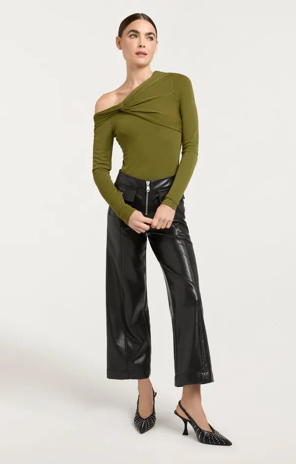 Shop Zaya Top Olive Green Cinq Sept Long Sleeve Tops
