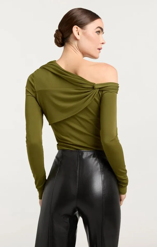 Shop Zaya Top Olive Green Cinq Sept Long Sleeve Tops