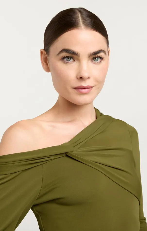 Shop Zaya Top Olive Green Cinq Sept Long Sleeve Tops