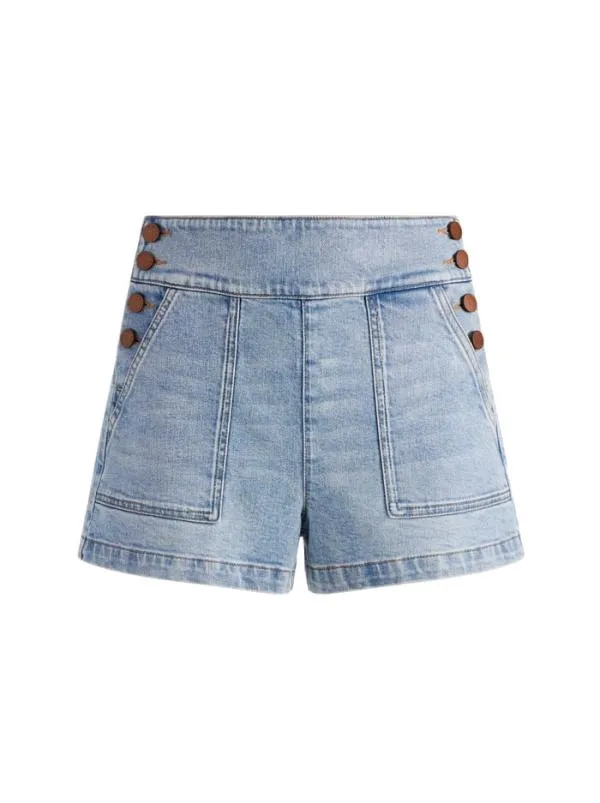 Shorts Women Alice Olivia DONALD JEAN SHORT Rockstar Blue