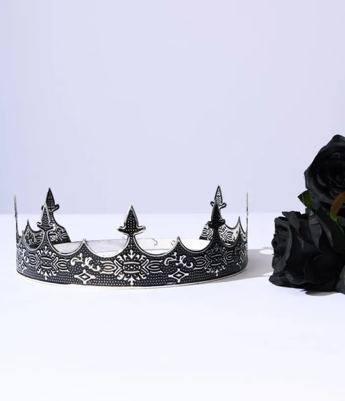 Silver Royal Crown Halloween Unique Vintage Accessories