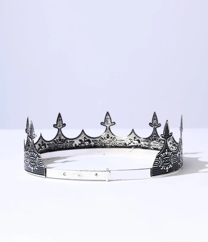 Silver Royal Crown Halloween Unique Vintage Accessories