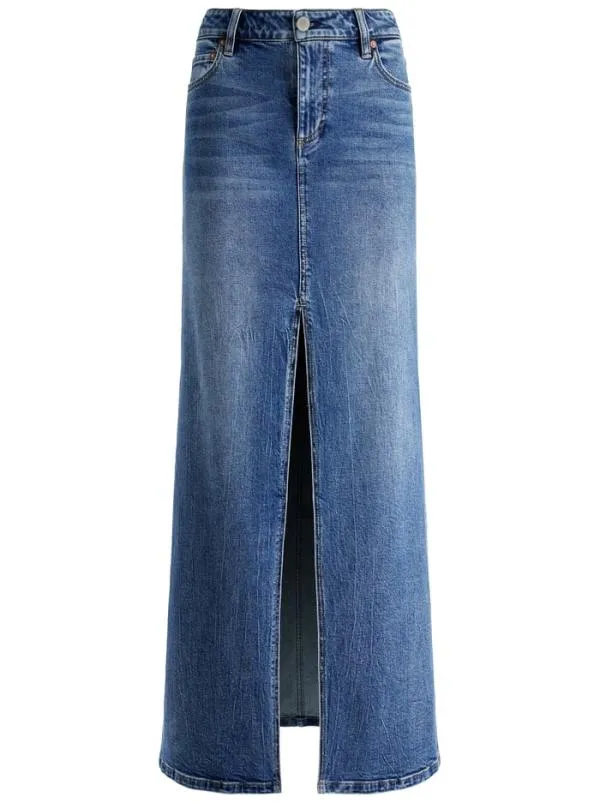 Skirts Women Alice Olivia RYE DENIM MAXI SKIRT Brooklyn Blue