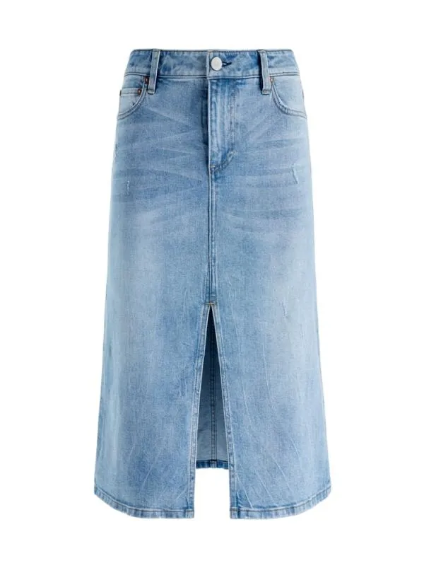 Skirts Women Alice Olivia RYE MIDI DENIM SKIRT Lightning Blue