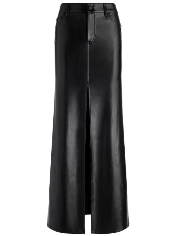 Skirts Women Alice Olivia RYE VEGAN LEATHER MAXI SKIRT Black