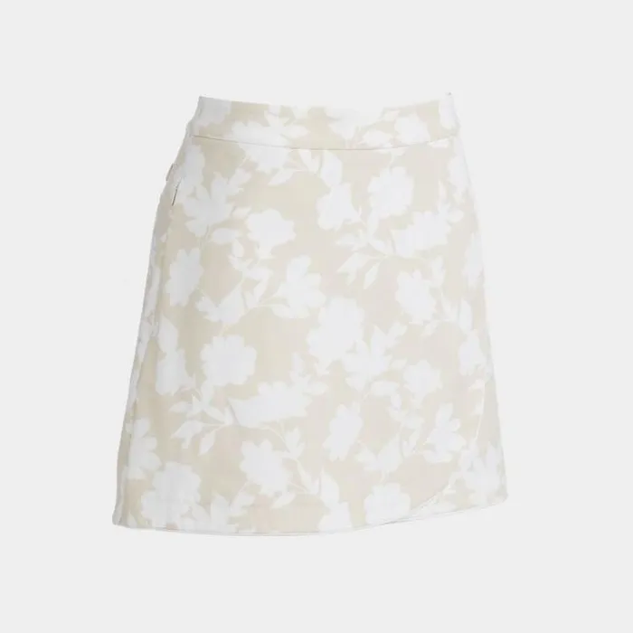 Skorts and Dresses Women GFORE TONAL FLORAL WRAP MAVERICK 4WAY STRETCH SKORT Stone