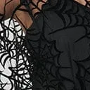 Smak Parlour 1970s Black Spiderweb Mesh Mini Caftan DressesHalloweenPlus Unique Vintage Dresses